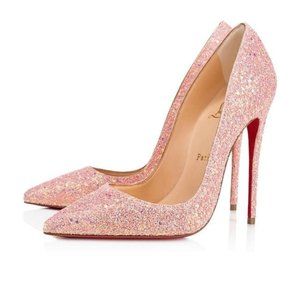 Christian Louboutin Pompadour Glitter Pumps, 38